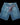 Hip Hop Y2K Shorts Jean Pants Mens Graphic Print Retro Blue Baggy Denim
