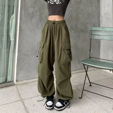 Y2K Women Streetwear Techwear Cargo Korean