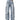 ACID-WASH DENIM CARGO PANTS MID WAIST STRAIGHT LEG