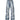 ACID-WASH DENIM CARGO PANTS MID WAIST STRAIGHT LEG