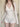 ADULT Y2K COLLAR V-NECK TOP WITH CONTRAST LACE PRINT FOR SPRING AND FALL