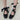 ANKLE TIE BALLET FLATS WITH BLACK RIBBONS