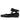 ANKLE TIE BALLET FLATS WITH BLACK RIBBONS