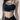 ASYMMETRICAL BLACK CROP TOP COTTON BLEND SUMMER