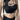 ASYMMETRICAL BLACK CROP TOP COTTON BLEND SUMMER