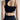 ASYMMETRICAL BLACK CROP TOP COTTON BLEND SUMMER