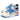 ATHLETIC SHOES WHITE AND BLUE HIGH ROUND TOE DESIGN