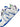 ATHLETIC SHOES WHITE WITH BLACK SOLES - SPORTS FOOTWEAR FOR ACTIVE