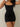 Black basic straps lace trim mini dress