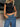 BACKLESS BLACK TOP SLIM FIT SHORT DESIGN