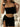 BACKLESS BLACK TOP SLIM FIT SHORT DESIGN