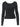 BACKLESS LONG-SLEEVED BLACK TOP WITH CHIC BLACK DESIGN