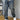 BAGGY BLUE DENIM STRAIGHT LEG JEANS