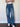 BAGGY BLUE JEANS WITH BROWN BELT BOYFRIEND CUT JEANS - XS - Sweetheart Supplies