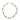 BARBED WIRE AND PEARL NECKLACE WITH WHITE GOLD PLATING