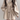BEIGE BELTED TRENCH COAT WITH LAPEL COLLAR AND PUFF SLEEVES