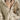 BEIGE FLORAL GRAPHIC ZIPPER HOODIE WITH BROWN DESIGN