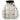 BEIGE HOODED PUFFER JACKET SOLID COLOR