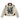 BEIGE LONG SLEEVE JACKET WITH DOG GRAPHIC AND LAPEL COLLAR