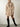 BEIGE OVERSIZED SHIRT DRESS WITH LAPEL NECKLINE AND LOOSE FIT