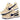 BEIGE SNEAKERS WITH NAVY SHOOTING STAR DETAIL AND VEGAN LEATHER ACCENTS