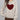BEIGE SWEATER WITH RED HEART FOR GIRL WARM HEART OR SOFT GIRL WARM
