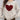 BEIGE SWEATER WITH RED HEART FOR GIRL WARM HEART OR SOFT GIRL WARM