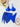 BIKINI SET AZURE WITH SARONG ELASTANE FABRIC TEXTURE