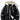 BLACK AND WHITE HOODED PUFFER JACKET MEN WINTER COAT