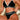 BLACK AND WHITE LINGERIE ENGLISH LETTER BRA PANTIES SET