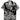 BLACK AND WHITE PATTERNED SHORT-SLEEVED SHIRT WITH SINGLE BREASTED PLACKET