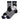 BLACK AND WHITE PATTERNED SOCKS SET OF 3