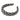 BLACK AND WHITE PLAID PADDED HEADBAND FOR WOMEN
