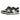 BLACK AND WHITE SNEAKERS WITH HEART DETAIL STREET LOVE PATCHWORK