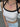 BLACK AND WHITE TANK TOP WITH HEART NECKLACE AND DOUBLE CONTRAST STRAPS - White / one size - Sweetheart Supplies