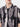 BLACK AND WHITE TIE-DYE LAPEL COLLAR SHIRT