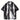 BLACK AND WHITE TIE-DYE LAPEL COLLAR SHIRT