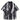 BLACK AND WHITE TIE-DYE LAPEL COLLAR SHIRT