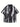 BLACK AND WHITE TIE-DYE LAPEL COLLAR SHIRT
