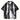 BLACK AND WHITE TIE-DYE LAPEL COLLAR SHIRT