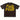 BLACK AND YELLOW TEXT T-SHIRT CASUAL COTTON TOP