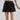 BLACK ATHLETIC TENNIS SKIRT WITH BUILT-IN SHORTS FOR SUN TENNIS PLAY