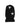 BLACK BALACLAVA WITH BROKEN HEART DETAILS AND GUN DESIGN