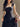 BLACK BALL GOWN DRESS SQUARE NECK LONG LENGTH