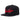 BLACK BASEBALL CAP WITH RED EMBROIDERY BROOKLYN SNAPBACK CAP