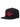 BLACK BASEBALL CAP WITH RED EMBROIDERY BROOKLYN SNAPBACK CAP