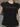 BLACK BEBE T-SHIRT WITH LETTER RHINESTONE PRINT