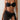 BLACK BIKINI SARONG SET SHEER ELASTANE FABRIC TEXTURE