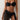 BLACK BIKINI SARONG SET SHEER ELASTANE FABRIC TEXTURE