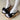 BLACK BOW PLATFORM SANDALS MAN MADE SLIP ONS